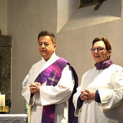 Diakon Wolfgang Garber und Susanne Linhardt